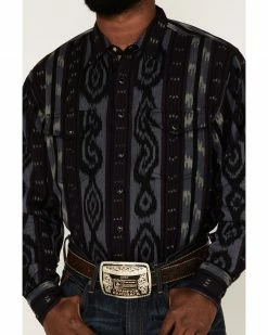 Scully Men's Jacquard Southwestern Stripe Snap Western Shirt  -Scully Shop 2000377901 400 P3