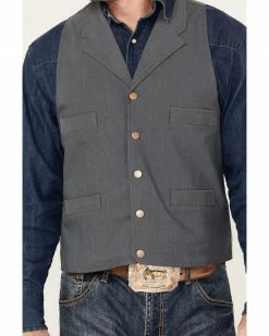 Scully Men's Ranchwear Vest Charcoal -Scully Shop 2000377905 022 P3