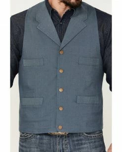Scully Men's Ranchwear Vest Blue -Scully Shop 2000378010 400 P3