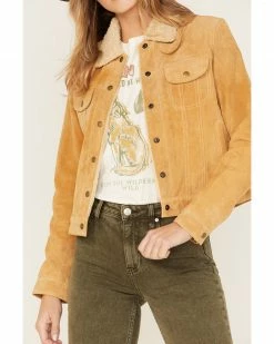 Scully Women's Sherpa Trucker Snap Jacket Tan 9 Scully Women's Sherpa Trucker Snap Jacket Tan -Scully Shop 2000378311 280 P3