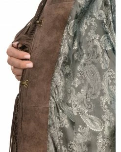 Scully Women's Fringe Embroidered Suede Coat Brown -Scully Shop 225C21 41 D2