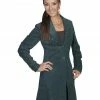 Scully Embroidered Boar Suede Long Coat For Women's -Scully Shop 225F73 55 P1