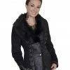 Scully Honey Creek Faux Suede And Faux Fur Jacket For Women's Black -Scully Shop 225H77 89 P1