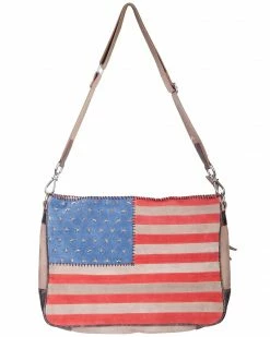 Scully Women's Suede American Flag Crossbody Bag Patriotic -Scully Shop 258Z63 U9 P1 1