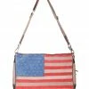 Scully Women's Suede American Flag Crossbody Bag Patriotic