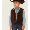 Scully Kid's Boar Suede Vest For Boys' Black 1 Scully Kid's Boar Suede Vest For Boys' Black -Scully Shop 266C65 Y6 P1