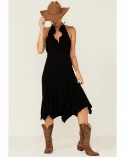 Scully Women's Ruffled Halter Dress Black -Scully Shop 356G49 89 P1 1