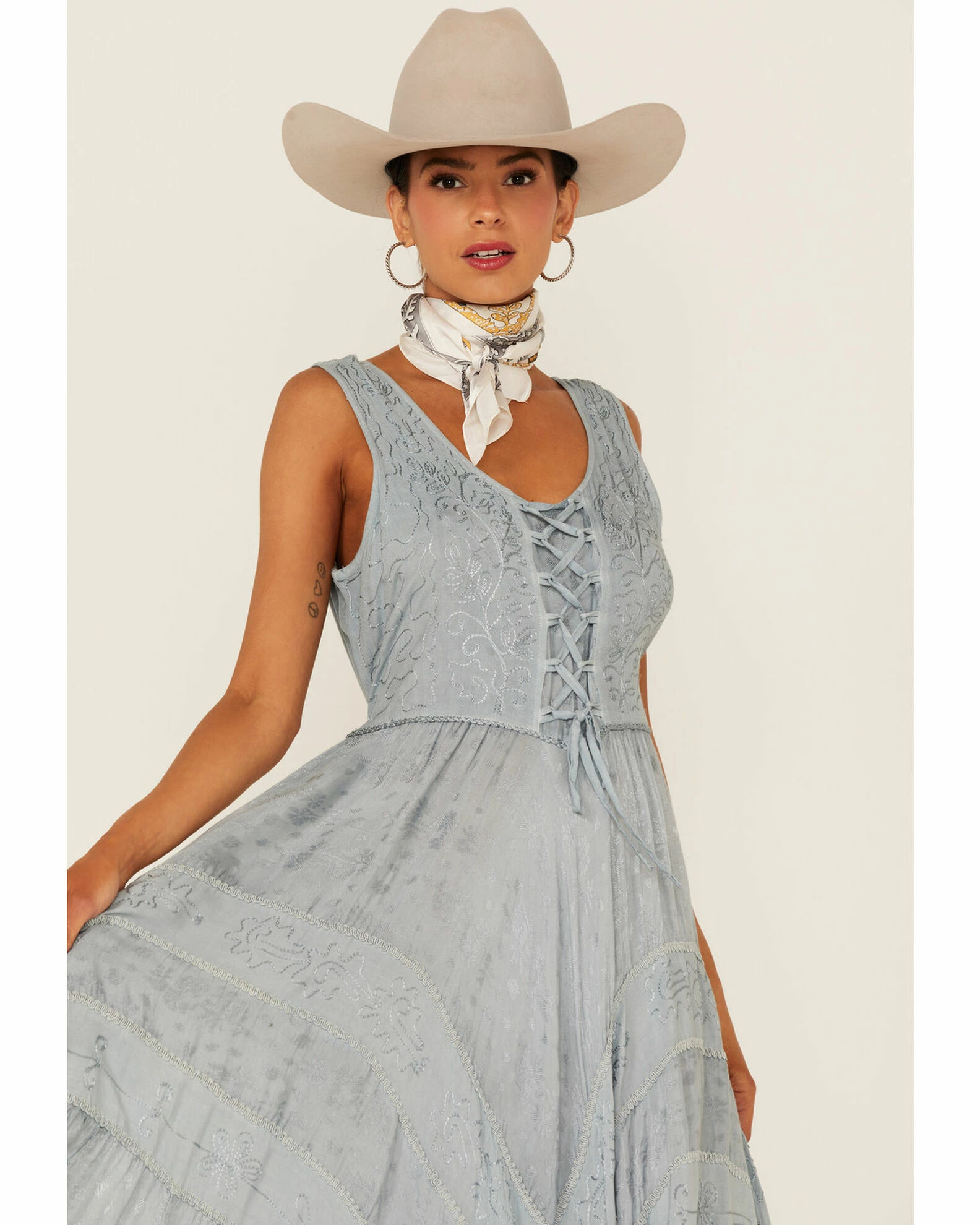 Scully Women's Lace-Up Jacquard Dress Black 3 Scully Women's Lace-Up Jacquard Dress Black - Image 2