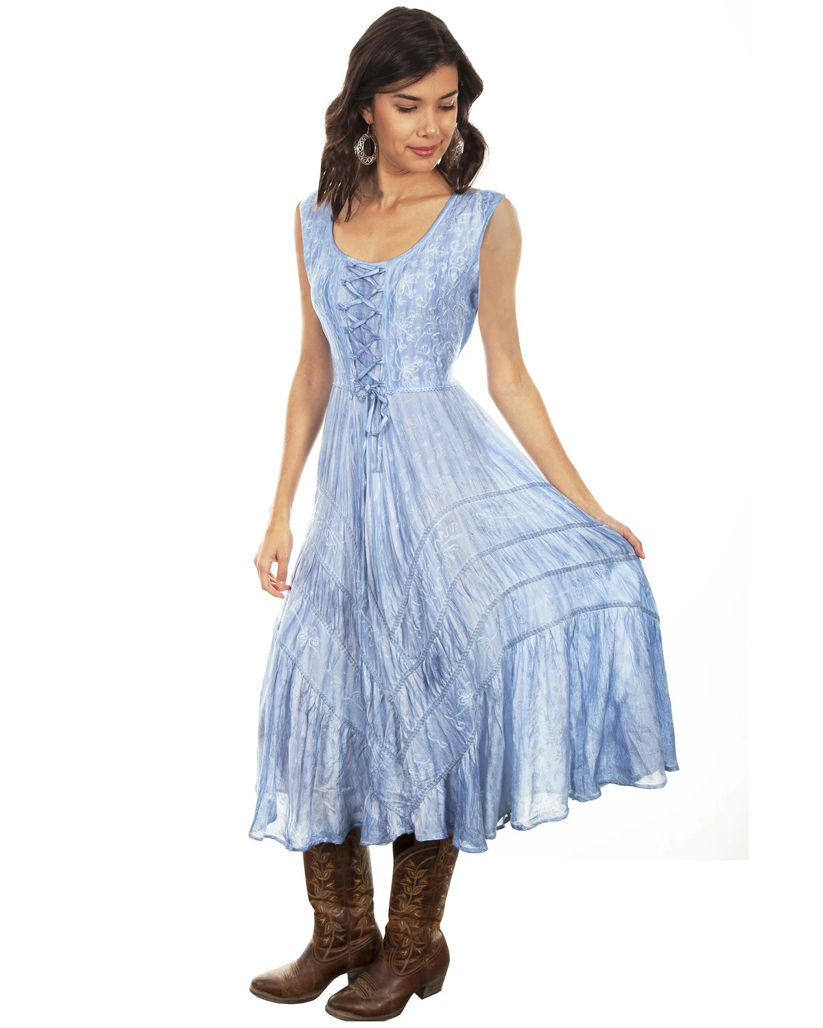 Scully Women's Lace-Up Jacquard Dress Black 12 Scully Women's Lace-Up Jacquard Dress Black - Image 11