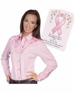 Scully Women's Floral Embroidered Long Sleeve Western Shirt Denim -Scully Shop 658137 63 P1