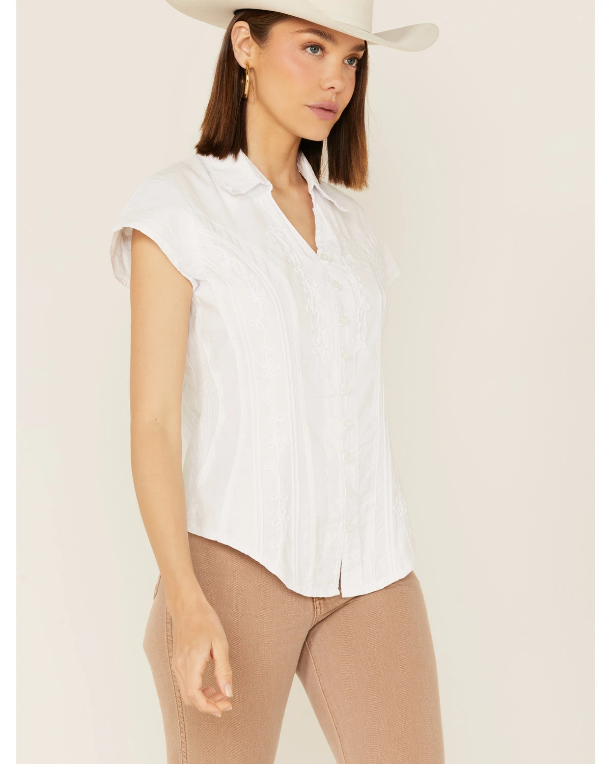 Scully Women's Cap Sleeve Cantina Shirt Black 7 Scully Women's Cap Sleeve Cantina Shirt Black - Image 5