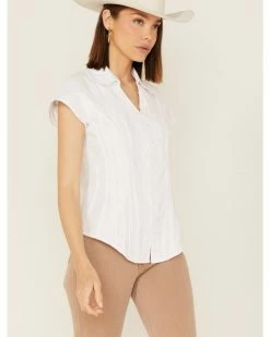 Scully Women's Cap Sleeve Cantina Shirt Black 16 Scully Women's Cap Sleeve Cantina Shirt Black -Scully Shop 658D98 01 P1 2